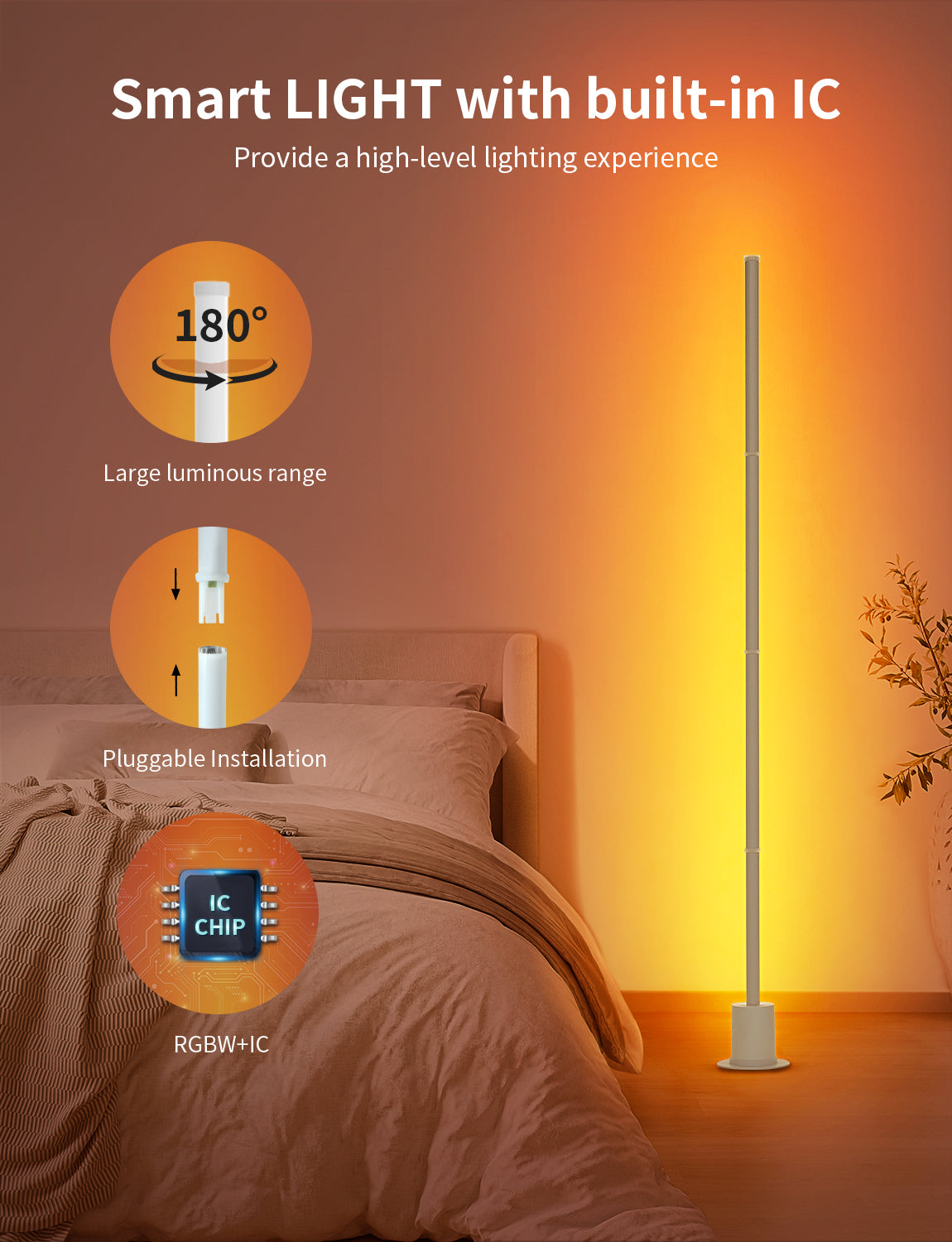 Ailofy RGBIC Smart Floor Lamp with Music Sync