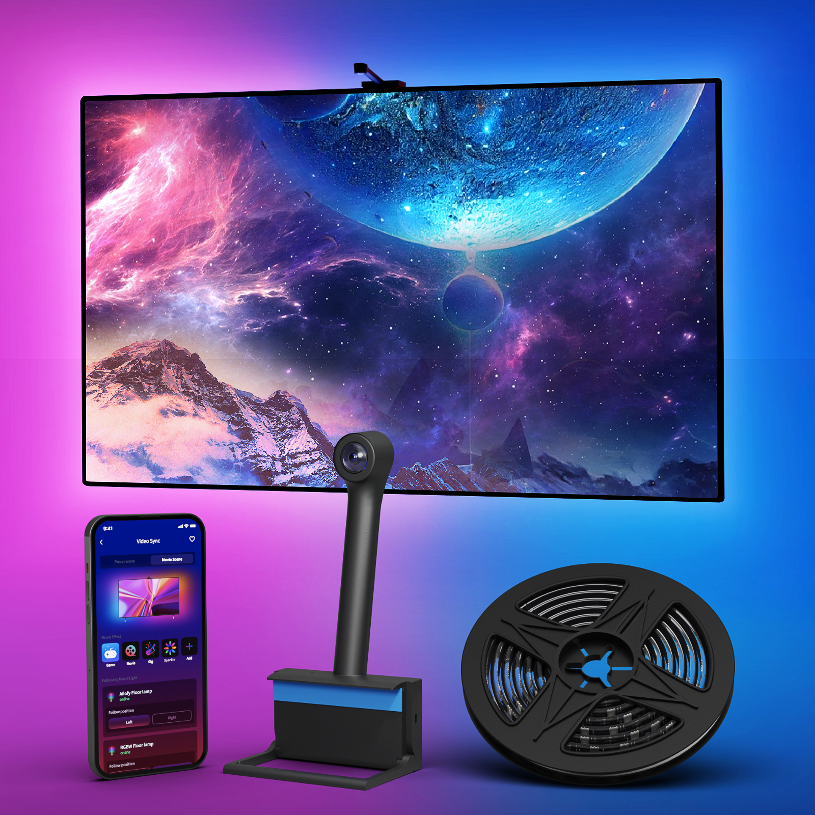 Ailofy Smart LED Backlight with Camera - Main Image