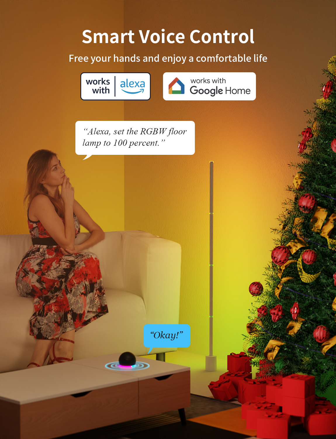 Ailofy RGBIC Smart Floor Lamp with Music Sync