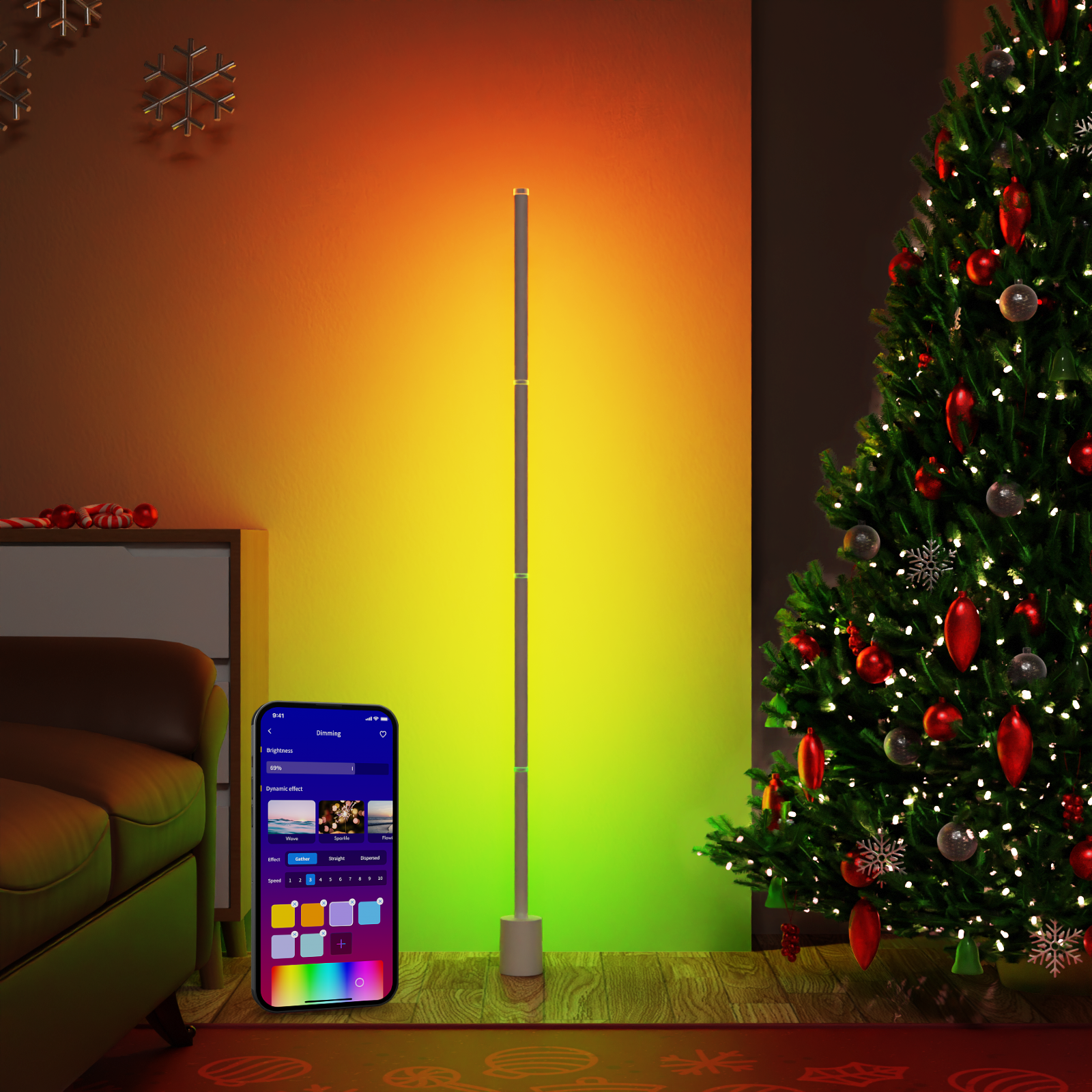 Ailofy RGBIC Smart Floor Lamp with Music Sync