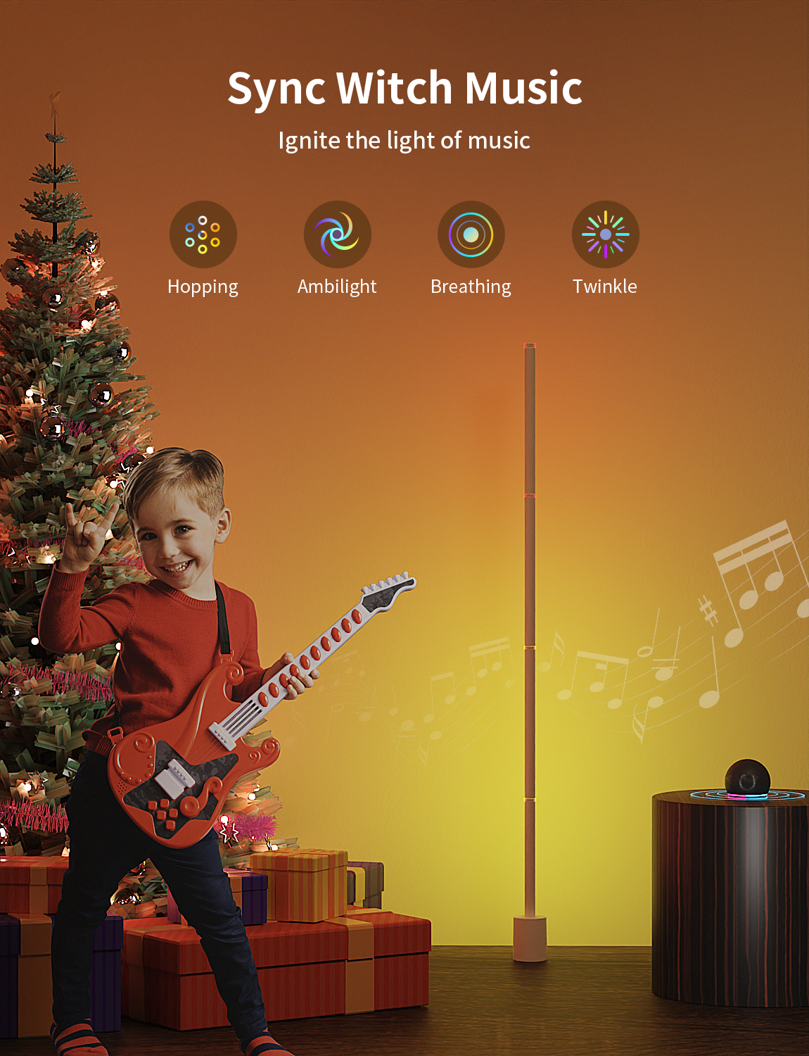 Ailofy RGBIC Smart Floor Lamp with Music Sync