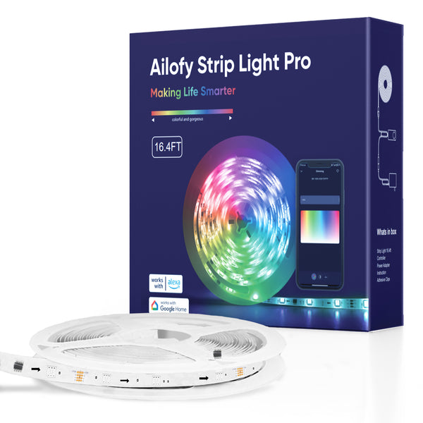 Ailofy  RGBIC Light Strip Pro 16.4ft, Music Sync, Party Decoration