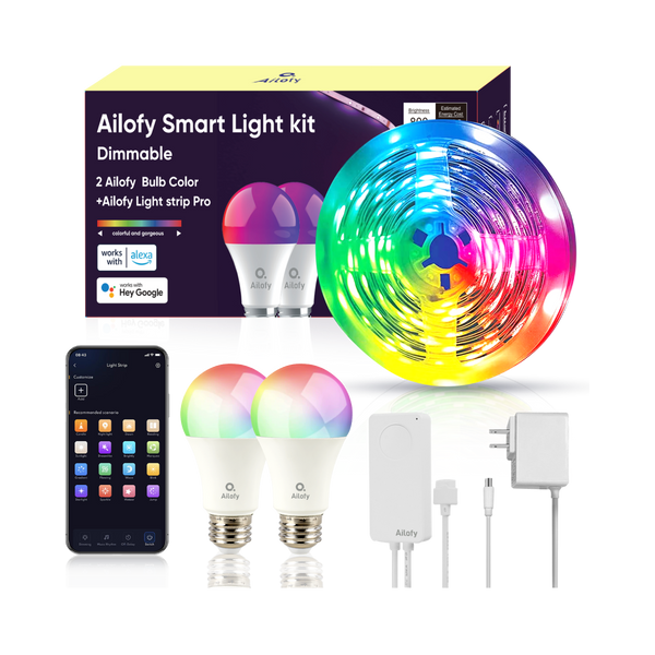 Ailofy Color Changing LED Smart Music Light Kit with App Control , Music Sync Lights.